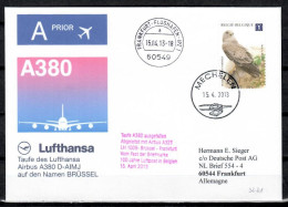 2013 Taufe ' Brussel '    Lufthansa First Flight, Erstflug, Premier Vol ( 1 Envelope ) - Otros (Aire)