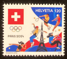 2024 Suisse Switzerland Helvetia France Paris Gold Or Medal Tennis Anneaux Eiffel Tower Cross - Eté 2024 : Paris