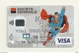 CARTE DE DEMONSTRATION  VISA  THEME SUPERMAN. - Tarjetas De Crédito (caducidad Min 10 Años)