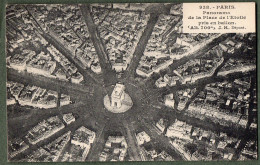 75 - PARIS - Panorama De La Place De L'Etoile Prise En Ballon - Arc De Triomphe