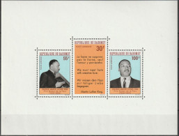 DAHOMEY 1968  -  MARTIN LUTHER KING, NOBEL PEACE PRIZE   -   MS - Benin – Dahomey (1960-...)