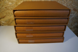 5 Lindner Binder Braun Inkl. Schuber (28161) - Binders Only