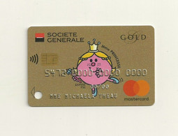 CARTE DE DEMONSTRATION CB MASTERCARD THEME MADAME PRINCESSE - Cartes De Crédit (expiration Min. 10 Ans)