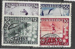 Austria 1933 VFU 400 Euros Very Fine FIS Set - Used Stamps