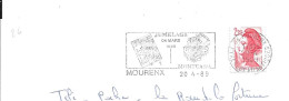 Lettre Entière Flamme 1989 Mourenx Pyrénées Atlantiques - Oblitérations Mécaniques (flammes)