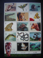 États-Unis – Les Espèces Menacées - 1996 – Feuille De 15 Timbres Neuf MNH - Unused Stamps