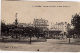 Beziers Place De La Citadelle Et Allées Paul Riquet - Beziers