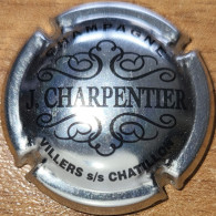 Capsule Champagne Jacky CHARPENTIER Série Nom Horizontal Et Frise, Métal & Noir Nr 07 - Andere & Zonder Classificatie