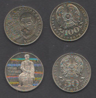 Kazakistan 50 + 100 Tenge 2013 E 2016 Kazakhstan Nickel Coin UC 94 E K 339 - Kasachstan