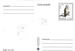 Moldova - Postal Stationery  2016 : Barn Owl (Tyto Alba) - Owls