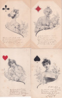 JEU(CARTES A JOUER) FEMME(SERIE DE 4 CARTES) - Playing Cards