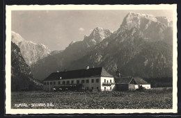 AK Grünau Im Almtal, Gasthof Seehaus Vor Bergpanorama  - Autres & Non Classés