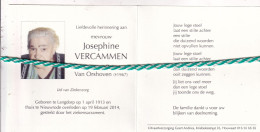 Josephine Vercammen-Van Orshoven, Langdorp 1913, Nieuwrode 2014. Honderdjarige. Foto - Obituary Notices