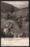 AK Gries Am Brenner, Ortsansicht Mit Kirche Aus Der Vogelschau  - Other & Unclassified