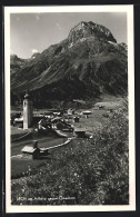 AK Lech Am Arlberg, Ortsansicht Mit Kirche Gegen Omeshorn  - Other & Unclassified