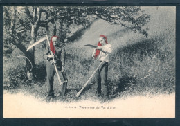 12381 Paysanne Du Val D'Illiez - Foulard Rouge -  Deux Femmes Avec Faux - Autres & Non Classés