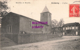 54 Anderny église CPA Cachet 1910 - Altri & Non Classificati