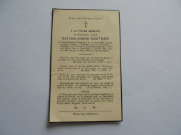 Souvenir Pieux Décès Monsieur L'Abbé GUSTAVE JOSEPH GAUTHIER Trèsfontaine 1869 1938 Curé Devanlave Hodister Religieux - Décès