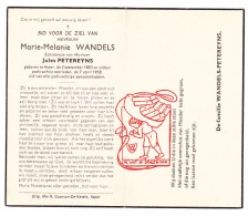 DP Marie Melanie Wandels ° Asper Gavere 1883 † 1958 X Jules Petereyns - Images Religieuses