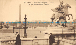 R157138 Paris. Place De La Concorde. Vue Prise Des Jardins Des Tuileries. A. P. - Monde