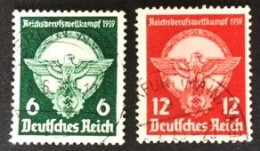 1939 Reichsberufswettkampf Satz Mi.689 - 690 - Gebruikt