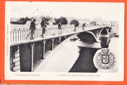 12482 / ⭐ (•◡•) Edition ARAMBOUROU CHATELLERAULT 86-Vienne ◉ Pêcheurs Pont Manufacture Ciment Armé 1902 à FAURE Longages - Chatellerault