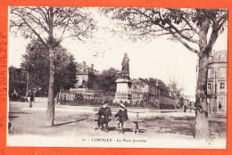 12485 / ⭐ (•◡•) LIMOGES 87-Haute Vienne ◉ Statue Place JOURDAN Enfants Banc Public 1906 à CASTEX Fontpedrouse ◉ C.T.L 61 - Limoges