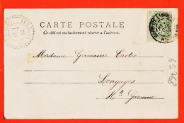 12498 / ♥ (•◡•) Affranchissement 31-12-1902 & 01-01-1903  ! Mille Bons Souhaits Limousin Boun Annado ◉ CASTEX Longages - Limoges