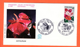 12344 / ⭐ F.D.C ANTHURIUM N°824 Premier 1er Jour Emission 972-FORT-de-FRANCE Martinique 20-01-1973 FDC First Day Cover - 1970-1979