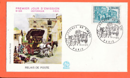 12346 / ⭐ F.D.C  Relais De POSTE Malle Diligence N°828 Premier 1er Jour Emission PARIS 24-03-1973 FDC First Day Cover - 1970-1979