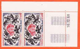 12473 / ⭐ MONACO Coin Daté 16-12-1968 Paire Yvert Y-T N° 783 Damnation De FAUST Par BERLIOZ 0fr40 LUXE MNH**  - Unused Stamps