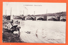 12271 / ⭐ PERPIGNAN (66) Pont TET Lavandières 1922 à Capitaine FAUQUEUX Cours Franchissement Grades Coetquidam - Perpignan