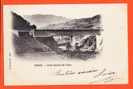 12232 / ⭐ CERET (66) Pont Double Métallique Du VILAR 1903 à Jeanne GARIDOU Epiciers Port-Vendres Editeur L. ROQUE - Ceret