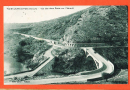 12466 / ⭐ ♥️ Rare SAINT-JEAN-de-FOS St 34-Herault Vue Des Deux Ponts Sur L'HERAULT 1936 Edit LAVAL Tabacs LYZON - Other & Unclassified
