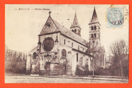 12070 / ⭐ MELUN 77-Seine Marne Eglise NOTRE-DAME N-D 1905 à Jeanne GARIDOU Port-Vendres Coll. Galeries MELUNAISES 11 - Melun