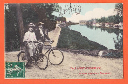 12200 / ⭐ ♥️ De LAGNY-THORIGNY (77) Femme Homme Vélo Cycliste Vous Envoie SOUVENIR à Marguerite DARCHE Montreuil Bois - Autres & Non Classés