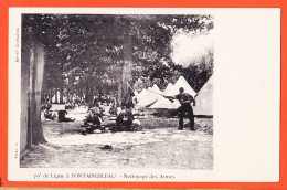 12056 / ⭐ ♥️ Peu Commun FONTAINEBLEAU Seine-Marne 76e Régiment De LIGNE Nettoyage Armes 1910s REVELr CRISTALLOS Photo S. - Fontainebleau