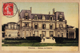 12195 / ⭐ Carte Toilée-CHAUMES Château De CRENILLE 1907 à DUCROS Restaurant Jacquemin 2 Rue Clignancourt - Sonstige & Ohne Zuordnung