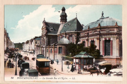12051 / ⭐ FONTAINEBLEAU Seine-Marne Grande Rue Et L'Eglise 1910s ¤ LEVY Color 90 - Fontainebleau