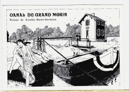 12147 / ⭐ ♥️ Autographe Charles BERG 77-Seine Marne COUILLY Saint GERMAIN Ecluse Canal Grand MORIN Belles Eclusieres 10 - Autres & Non Classés