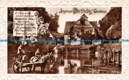 R157146 Joyous Birthday Greetings. House And Lake. RP. 1938 - World