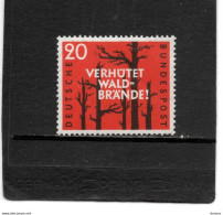 RFA 1958 Lutte Contre Les Incendies De Forêt Yvert 155, Michel 283 NEUF** MNH - Nuevos