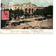 ESPAGNE BARCELONA  Plaza Del Teatro Y Teatro Principal 1907 - Barcelona