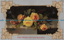 R158694 Greetings. Best Wishes For Your Birthday. Roses. Wildt And Kray. 1906 - World