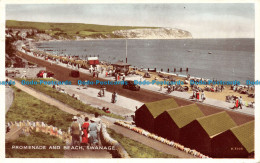 R157648 Promenade And Beach Swanage. Valentine. Carbo COlour - World