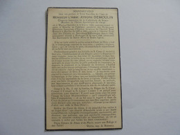 Souvenir Pieux Décès Monsieur L'Abbé JOSEPH DEMOULIN Warizy Hodister 1885 Curé Marche Eprave Resteigne 1944 Religieux - Obituary Notices