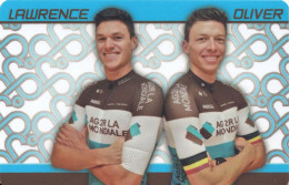 Cyclisme , Lidkaart Oliver & Lawrence NAESEN 2020 (format 8.5 X 5.5) - Cyclisme