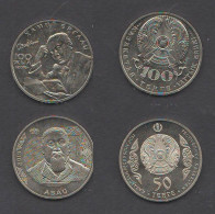 Kazakistan 50 Tenge 2015 E 100 Tenge 2016 Nickel Coin  K 339 E K 340 - Kasachstan