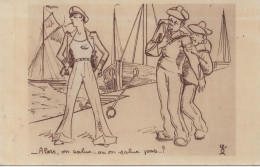 CPA  GOEAU-BRISSONNIERE - Humour - Marins -  "Alors, On Salue Ou On Salue Pas ?" - Edt. Chapeau, Nantes - Other & Unclassified