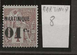 1888 MNH Martinique Yvert 8 Postfris** - Unused Stamps